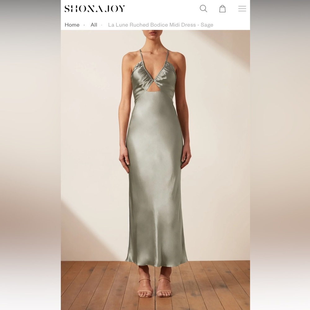 Shona Joy La Lune Dress Sage